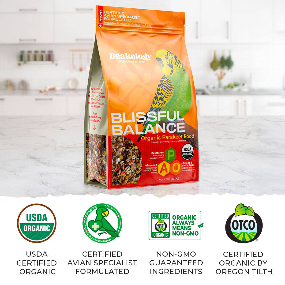 Blissful Balance Organic Parakeet Food