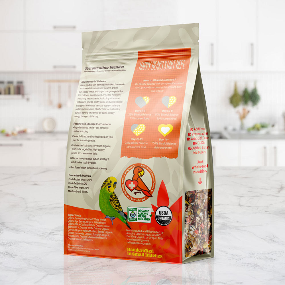 Blissful Balance Organic Parakeet Food